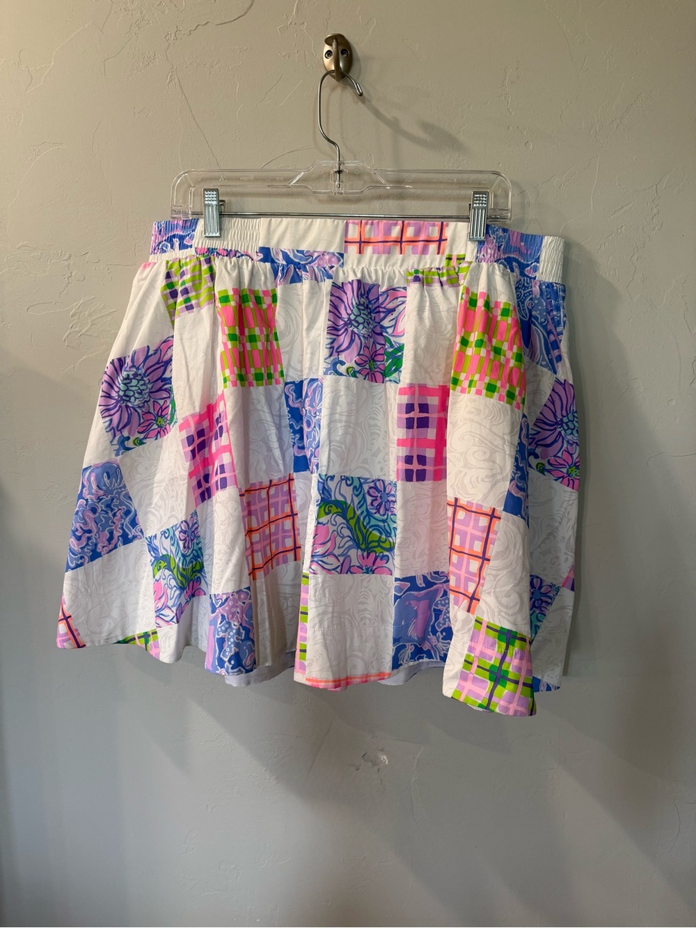 Lilly Pulitzer Colorblock Floral Patchwork Skirt - Size XL